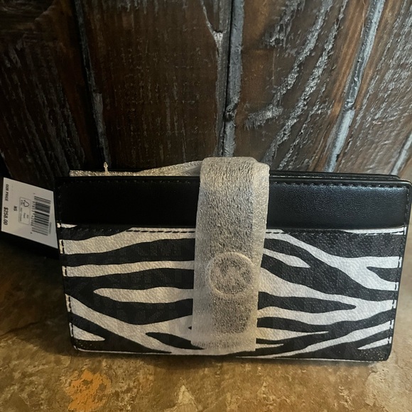 Michael Kors Handbags - Michael Kors Black and White Zebra Print Animal Wallet
